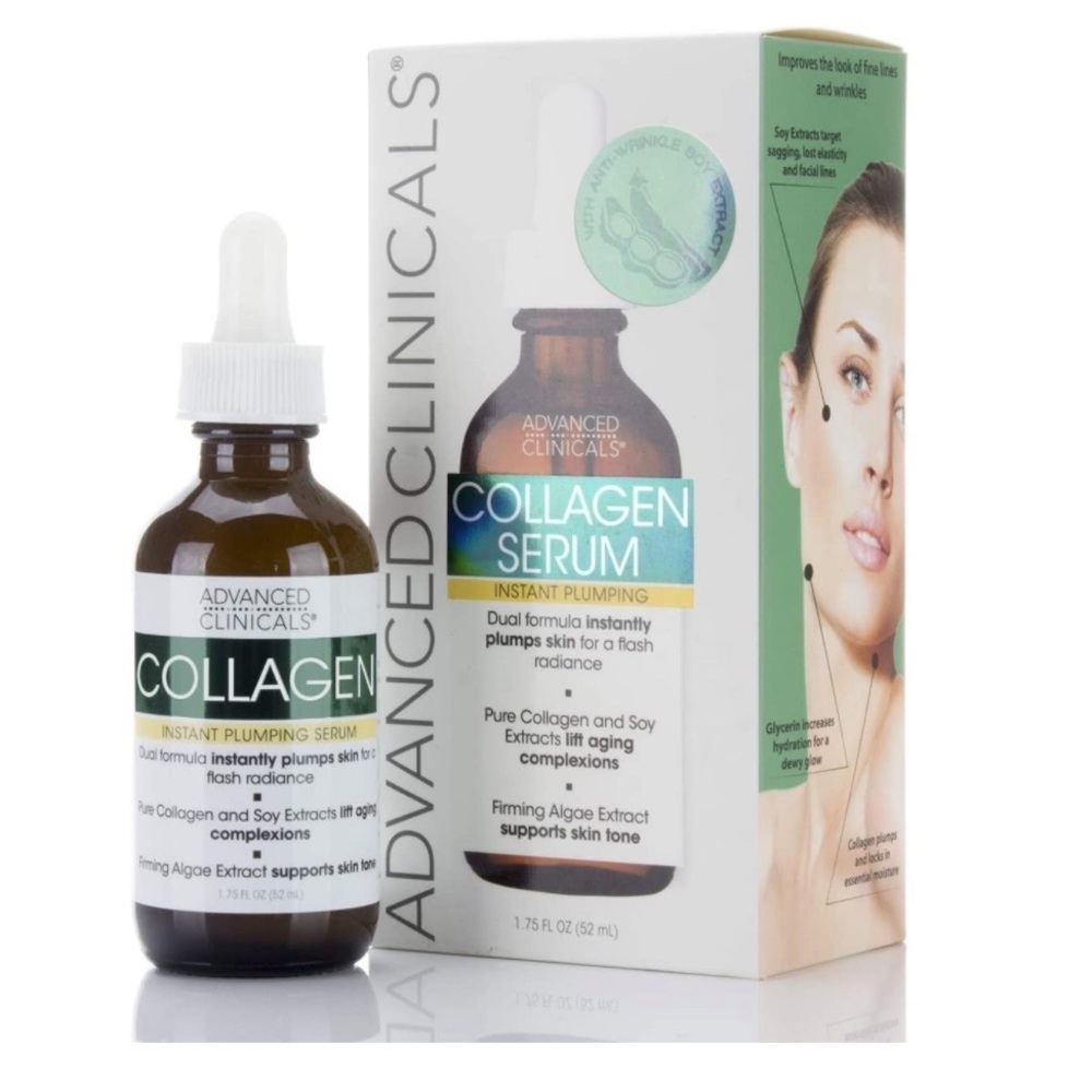 Advanced Clinicals Collagen Instant Plumping Serum 1.75 Fl Oz (52mL)